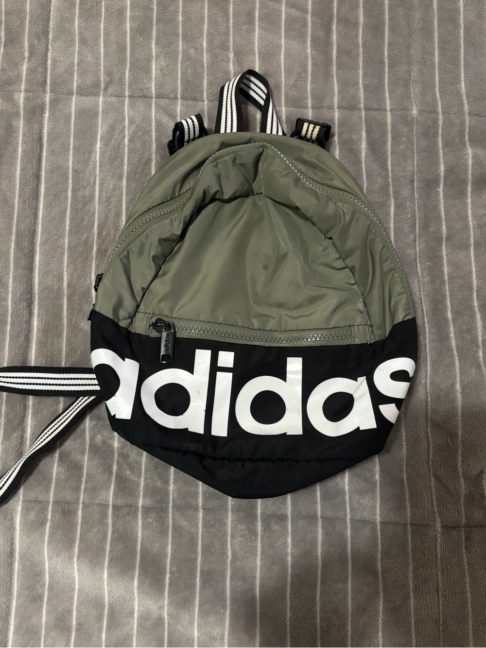 adidas Olive Green & Black Logo Backpack